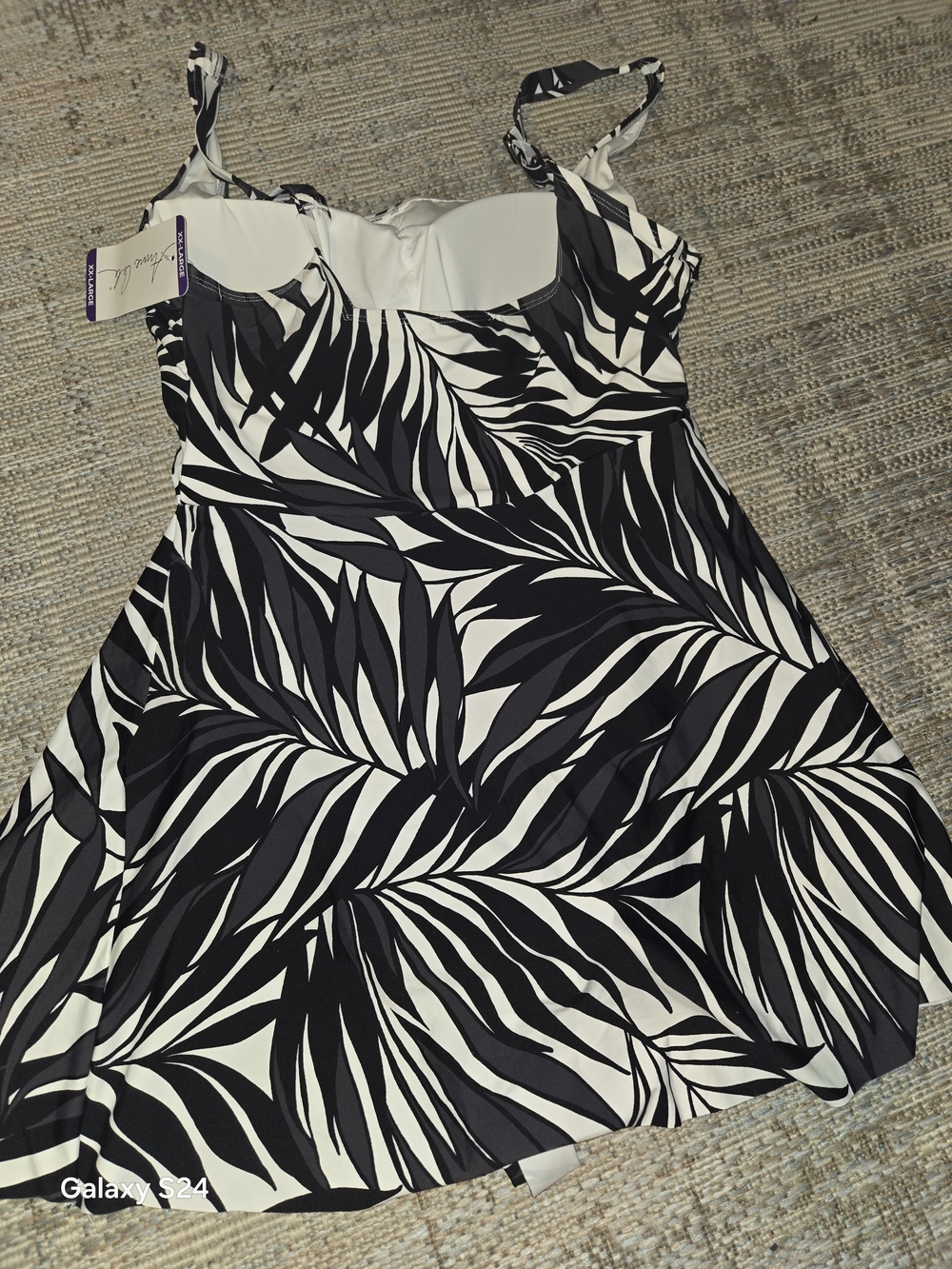Anne Cole Swim Dress Black & White Size XX-Large NWT
